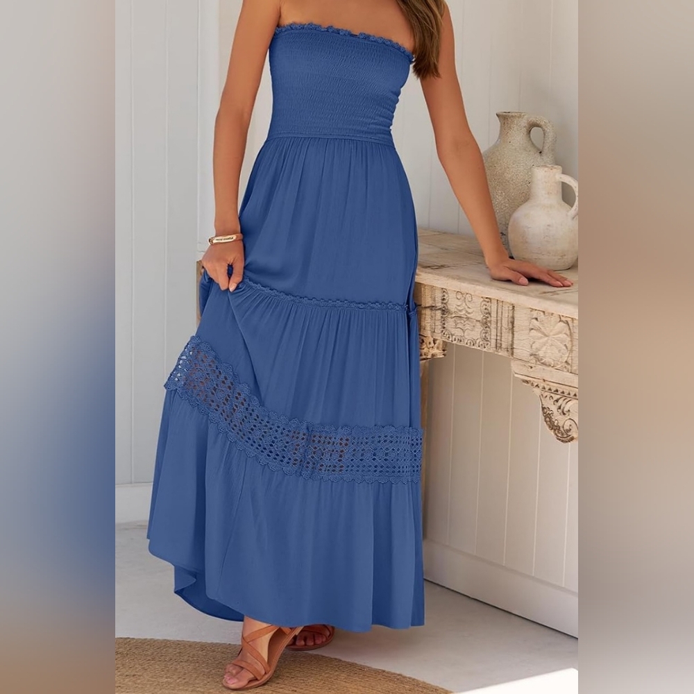 Elegant Blue Maxi Dress